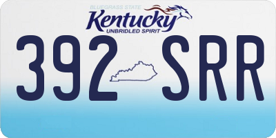 KY license plate 392SRR