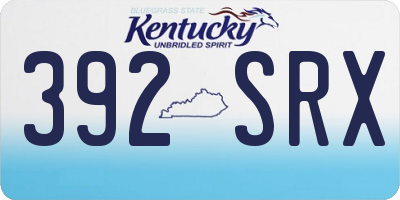 KY license plate 392SRX