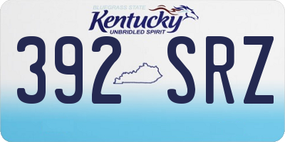 KY license plate 392SRZ