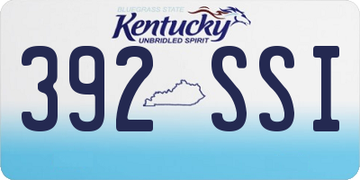 KY license plate 392SSI