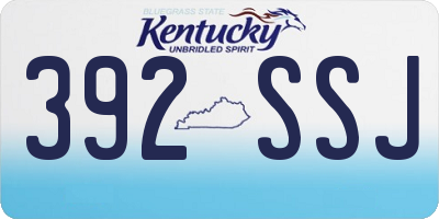 KY license plate 392SSJ