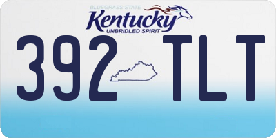 KY license plate 392TLT