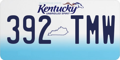 KY license plate 392TMW