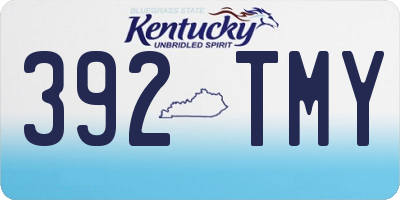 KY license plate 392TMY