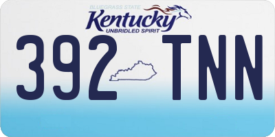 KY license plate 392TNN