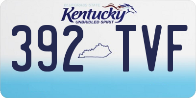 KY license plate 392TVF