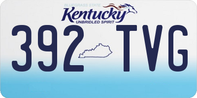 KY license plate 392TVG