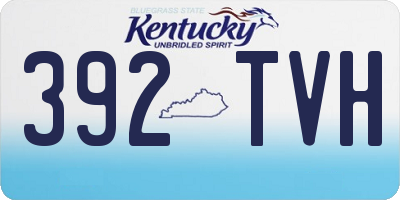 KY license plate 392TVH