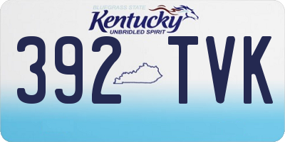 KY license plate 392TVK
