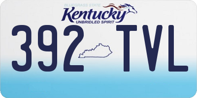 KY license plate 392TVL