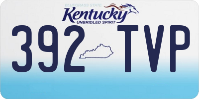 KY license plate 392TVP