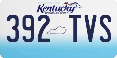 KY license plate 392TVS