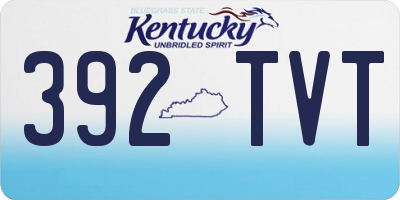KY license plate 392TVT