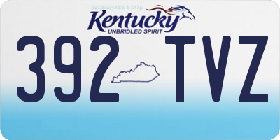 KY license plate 392TVZ