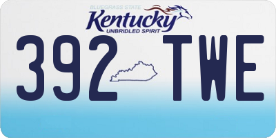 KY license plate 392TWE