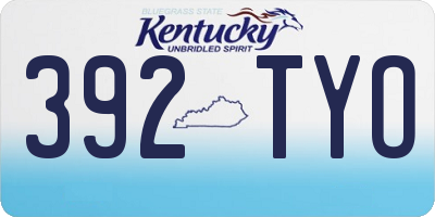KY license plate 392TYO