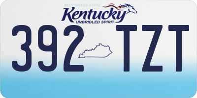 KY license plate 392TZT