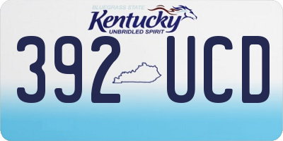 KY license plate 392UCD