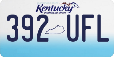 KY license plate 392UFL