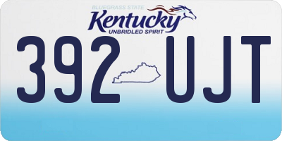 KY license plate 392UJT