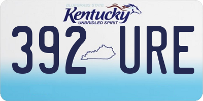 KY license plate 392URE