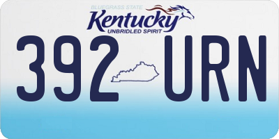 KY license plate 392URN
