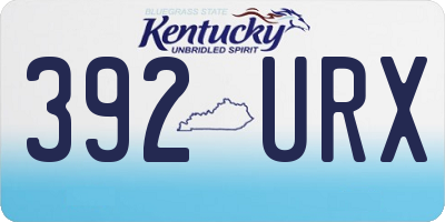 KY license plate 392URX