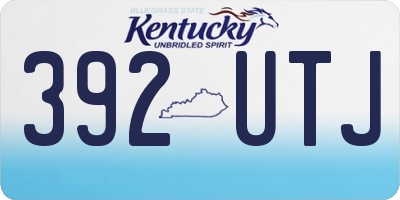 KY license plate 392UTJ