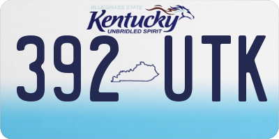 KY license plate 392UTK
