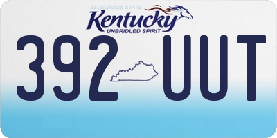 KY license plate 392UUT