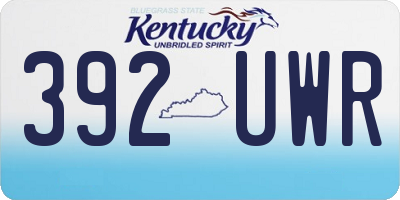 KY license plate 392UWR
