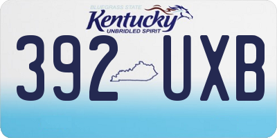 KY license plate 392UXB