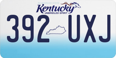KY license plate 392UXJ