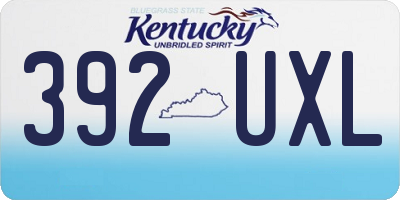 KY license plate 392UXL