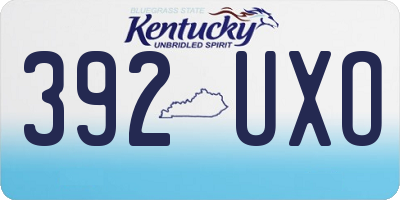 KY license plate 392UXO