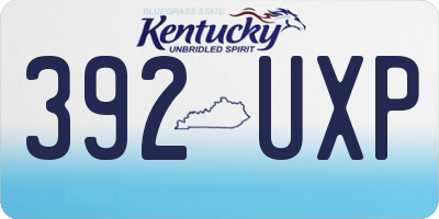 KY license plate 392UXP