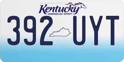 KY license plate 392UYT