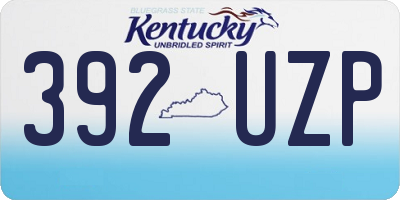 KY license plate 392UZP