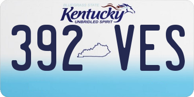 KY license plate 392VES
