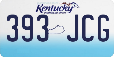 KY license plate 393JCG