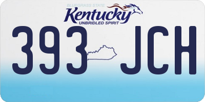 KY license plate 393JCH