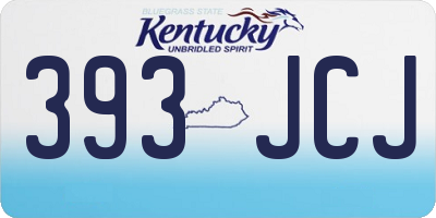 KY license plate 393JCJ