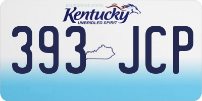 KY license plate 393JCP