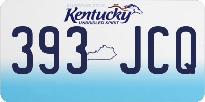 KY license plate 393JCQ