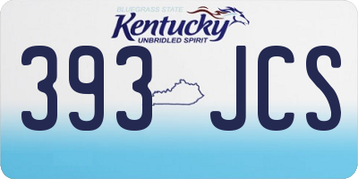 KY license plate 393JCS