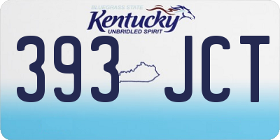 KY license plate 393JCT