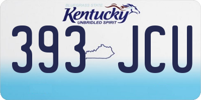 KY license plate 393JCU