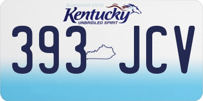 KY license plate 393JCV