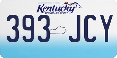 KY license plate 393JCY