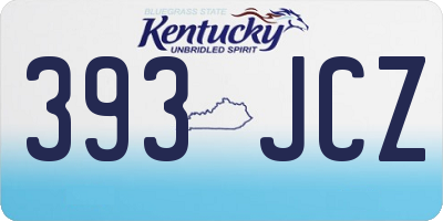 KY license plate 393JCZ